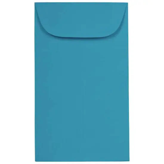 JAM Paper Colored #3 Coin Business Envelopes, 50ct. Blue {1}