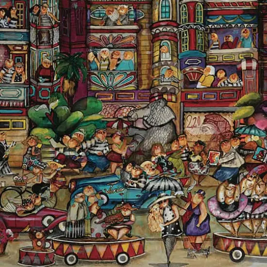 Hart Puzzles Elephant Walk by Jennifer Garant 1,000 Piece Jigsaw Puzzle {5}