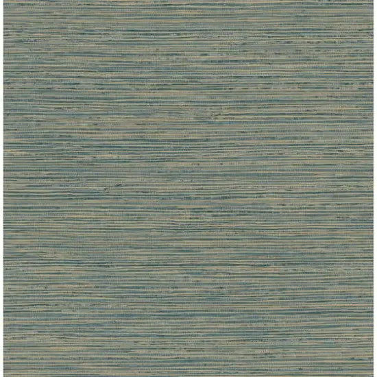 RoomMates Dimensional Grasscloth Peel & Stick Wallpaper Teal {1}