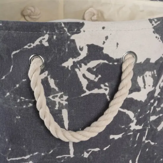 DII&reg; Medium Rectangle Marble Black Polyester Bin {5}