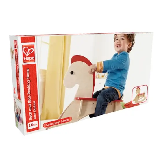 Hape Rock & Ride Beige Wooden Rocking Horse {5}