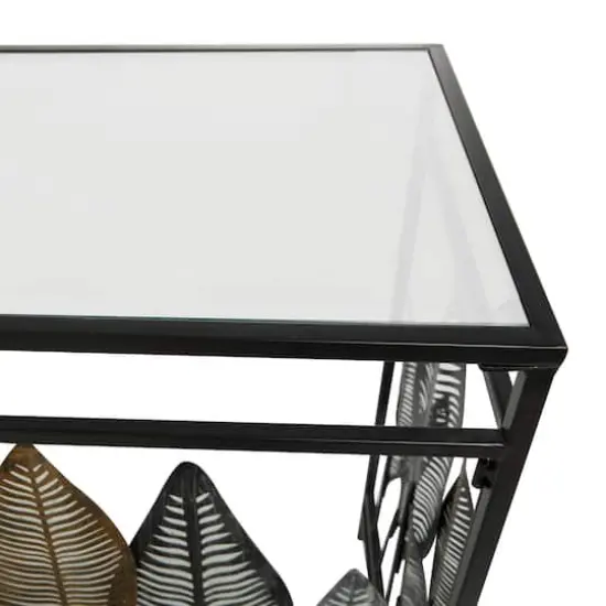 Black Metal Contemporary Console Table, 30" x 44" x 16" {5}