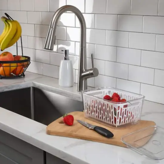 Kitchen Details Clear Storage Container with Strainer {5}