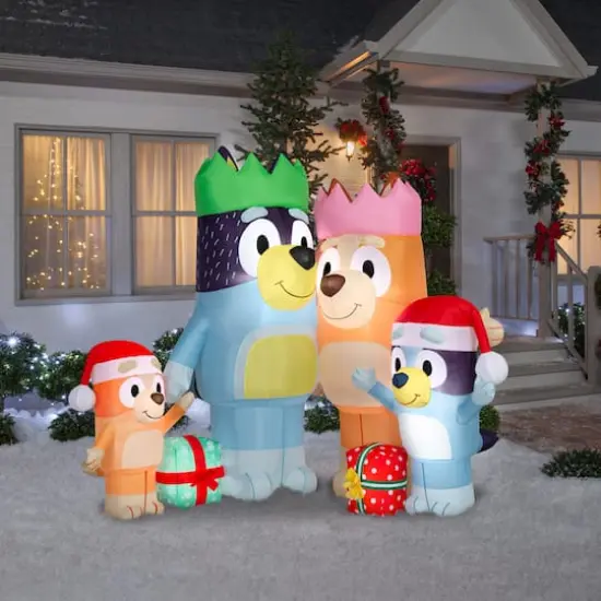 6ft. Airblown&reg; Inflatable Christmas Bluey & Family Scene {5}
