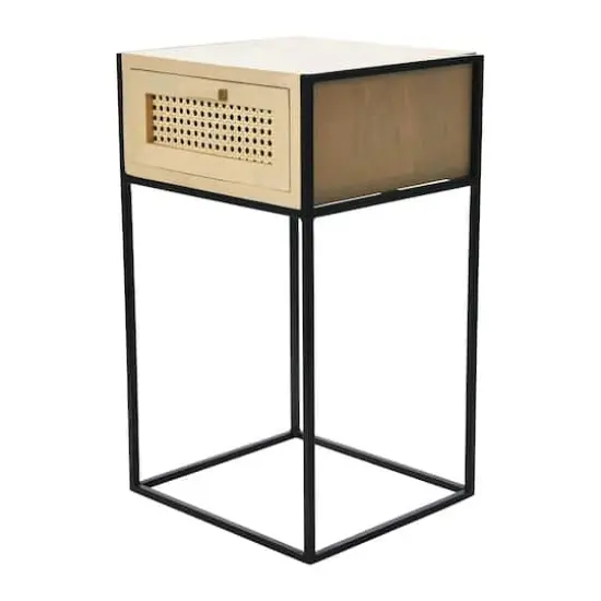 Hello Honey&reg; 22" Natural Cane & Mango Wood End Table {5}