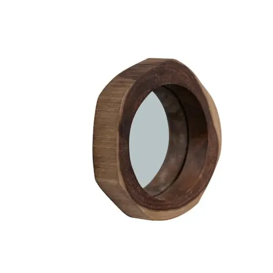 Hello Honey&reg; 7" Round Acadia Wood Framed Organic Shaped Mirrors, 2ct. {5}