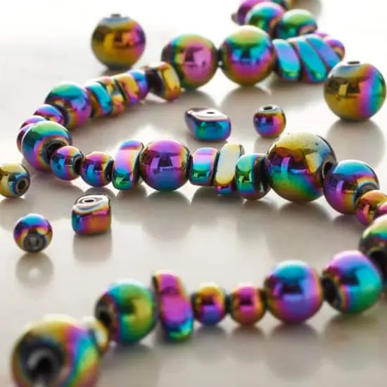 Mixed Rainbow Reconstituted Hematite Beads by Bead Landing&trade; {3}