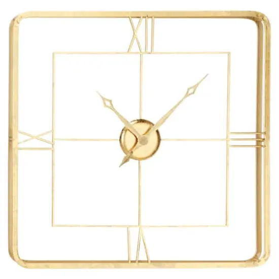 Gold Glam Metal Wall Clock, 36" x 36" {1}
