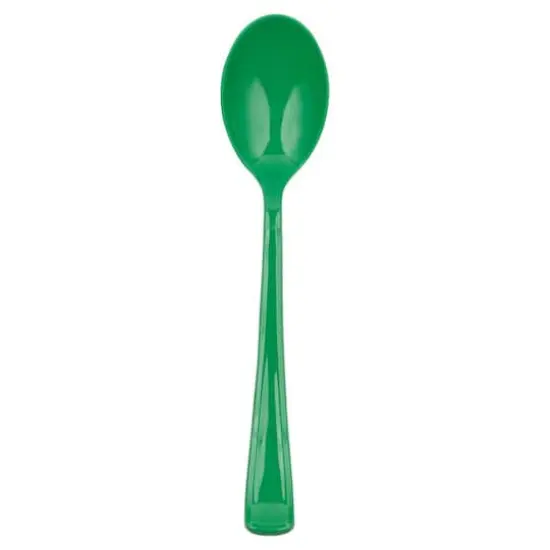 JAM Paper Premium Disposable Plastic Spoons, 48ct. Green {3}