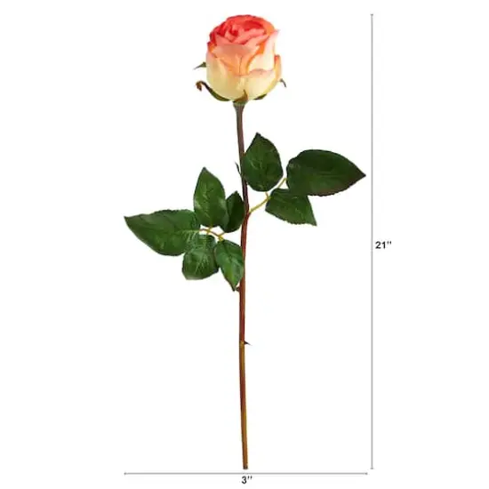 Peach Rose Bud Stem, 6ct. {3}