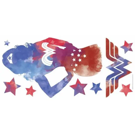 RoomMates Wonder Woman Watercolor Peel & Stick Giant Wall Decals {3}