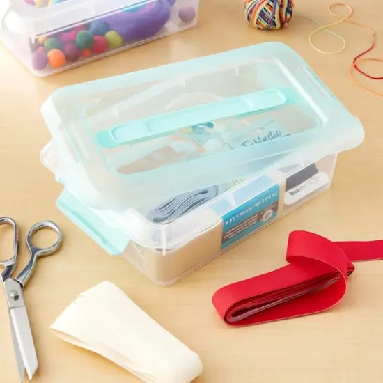 3.4qt. Storage Bin with Lid by Simply Tidy&reg; Mint {3}