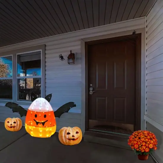 27.5" Candy Corn Bat with 80 LED Lights {3}