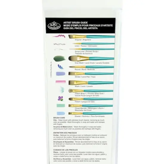 Royal & Langnickel&reg; Menta&trade; Synthetic Blend Acrylic 5 Piece Brush Set {5}