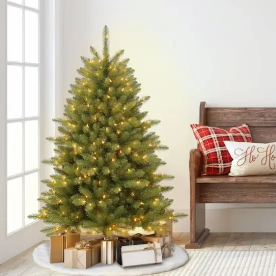 4.5ft. Pre-Lit Fraser Fir Artificial Christmas Tree, Clear Lights {7}