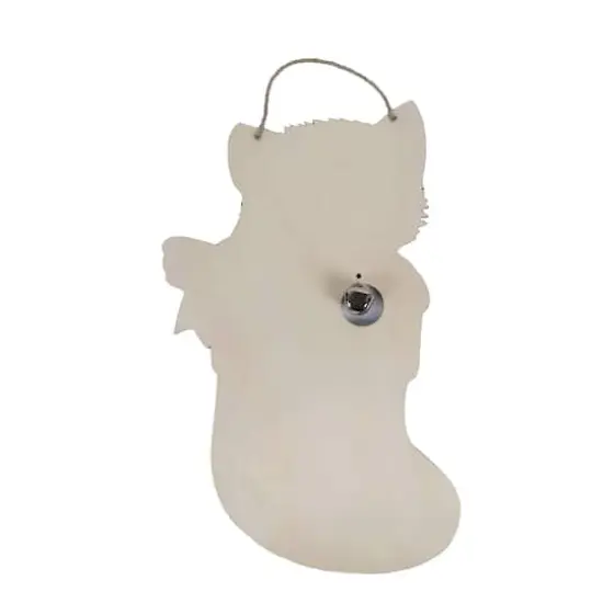 17" Kitten in Stocking DIY Wood Wall Plaque by Make Market&reg; {3}