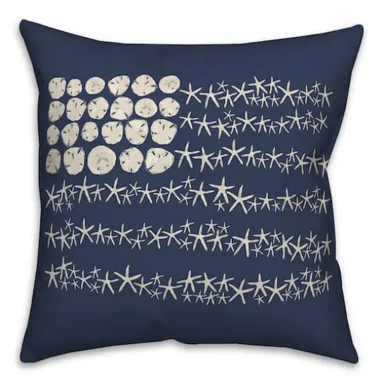 Starfish Flag Spun Poly Pillow {1}
