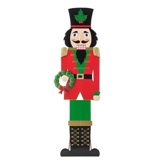 Glitzhome&reg; 60" Metal Nutcracker Porch D&eacute;cor {6}