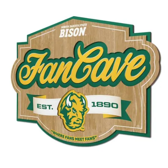 NCAA Fan Cave Sign North Dakota State Bison {1}