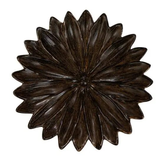Hello Honey® 6.5" Brown Glaze Stoneware Flower Plate, 4ct. {7}