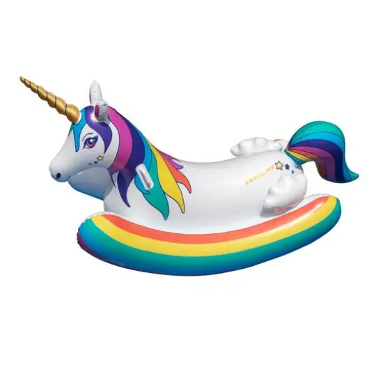 Swimline Rainbow Unicorn Rocker Pool Float {1}