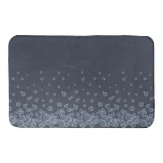 Bubbles On Bath Mat Navy {1}