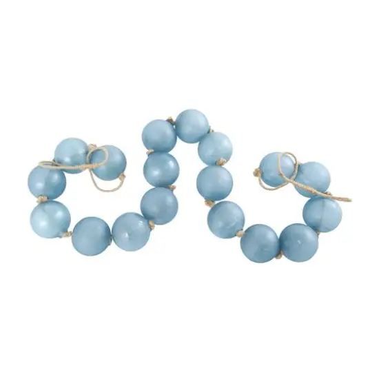 8ft. Extra Long Handmade Glass Beaded Garland with Tassels Blue {7}