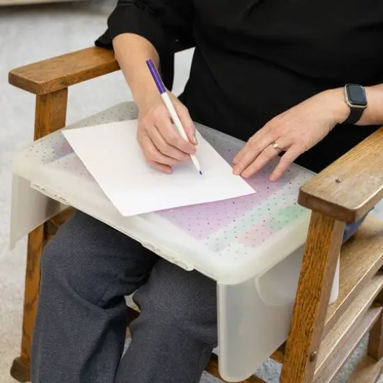 Everything Mary Multicolor Triangles Plastic Lap Desk {6}