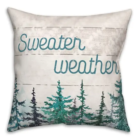 Sweater Weather Trees18x18 Throw Pillow {1}