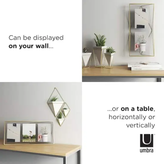 Umbra Matte Brass Prisma 3 Opening Picture Frame {5}