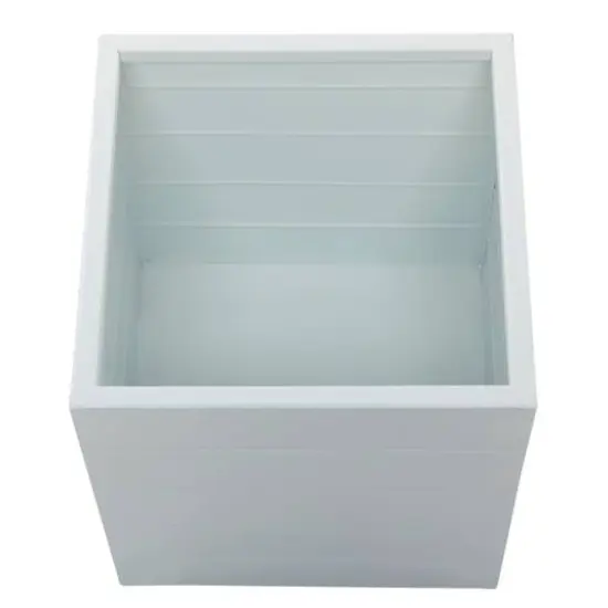 White Modern Planter, Set of 2" 14", 10" {6}