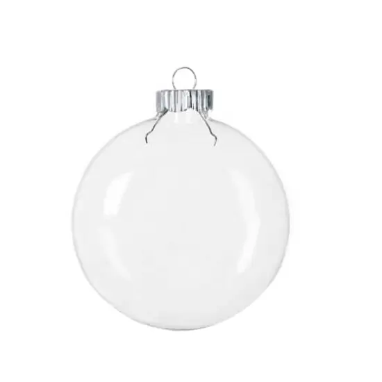 4.25" DIY Clear Glass Disc Ornaments, 3ct. by Make Market&reg; {3}
