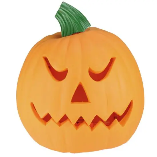 9.75" Orange Animated Double-Sided Pumpkin Halloween D&eacute;cor {1}