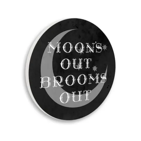 Stupell Industries Moon's Out Brooms Out Phrase Wall Plaque Art {1}