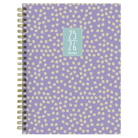 TF Publishing 2025-2026 Purple Polka Medium Weekly/Monthly Planner {1}