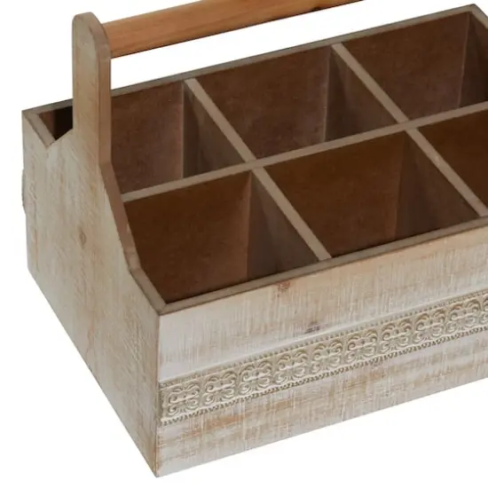 Brown Wood Boho Style Bottle Holder {4}