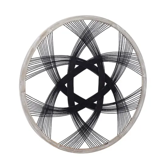 Black Wood Modern Wall Decor, 34" x 34" x 1" {3}