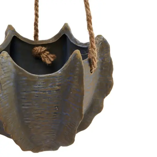 Hello Honey&reg; 6" Multicolor Hanging Stoneware Cactus Shaped Planter with Rope {4}