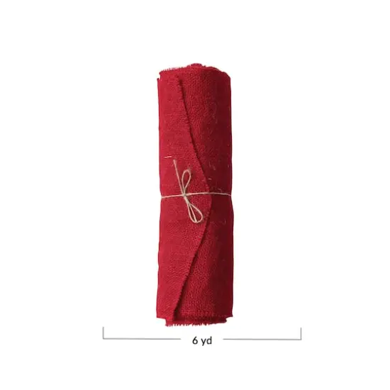 Hello Honey&reg; 6yd. Red Woven Torn Jute Fabric Roll {5}