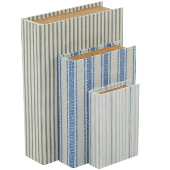 Striped Canvas Faux Book Box Set {1}