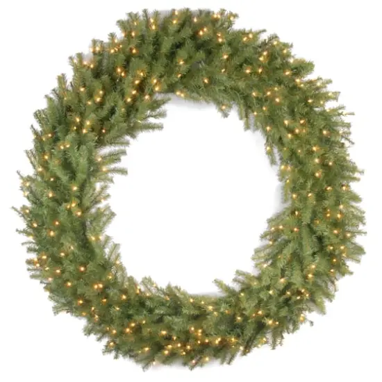 60" Clear Lights Norwood Fir Wreath {1}