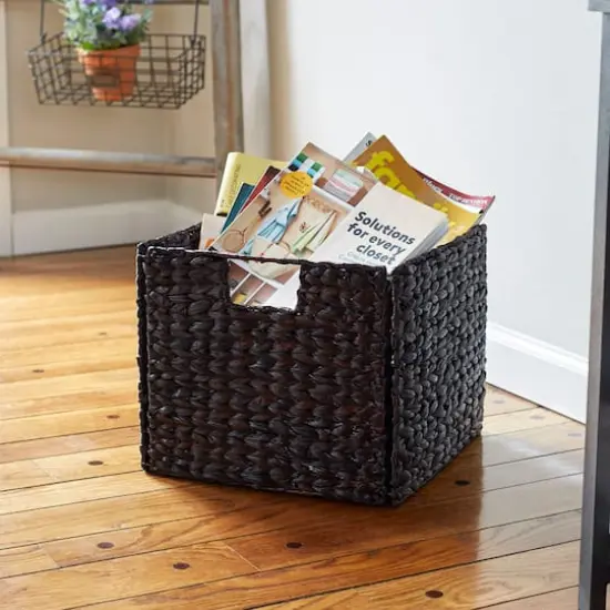 Household Essentials 13" Household Essentials Foldable Wicker Storage Bin Brown {4}