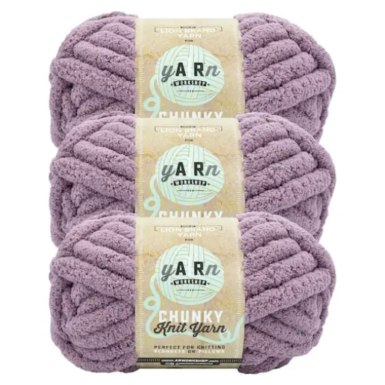 3 Pack Lion Brand&reg; Yarn Workshop Chunky Knit Yarn Heather {1}