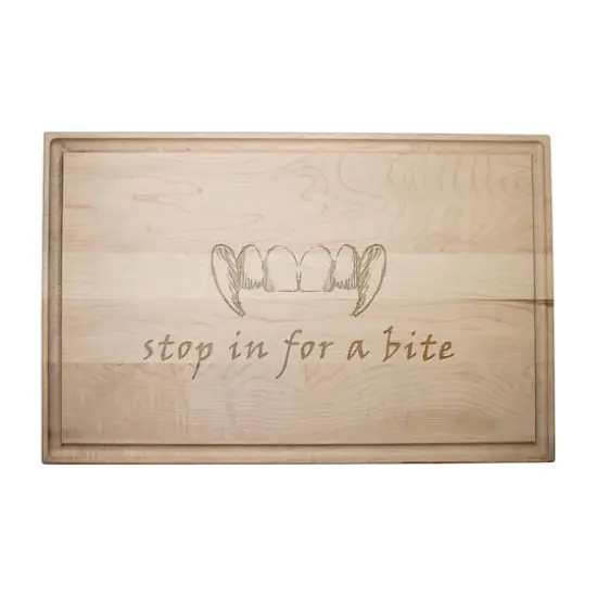 17" Stop in for a Bite Maple Cutting Board {1}