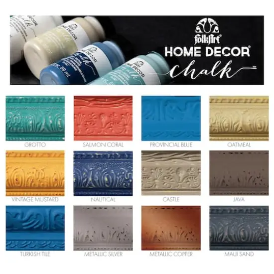 FolkArt&reg; Home D&eacute;cor Chalk Paint 12 Color Set {3}