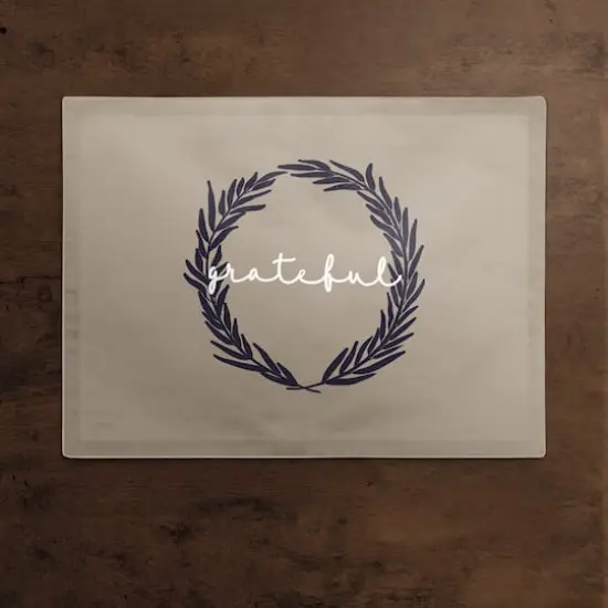 Grateful Wreath Poly Twill Placemat {3}