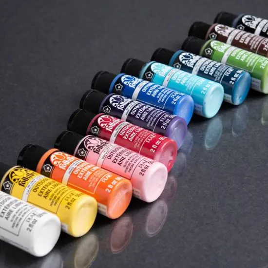 FolkArt® Outdoor Gloss Acrylic Craft Paint 12 Color Set {11}