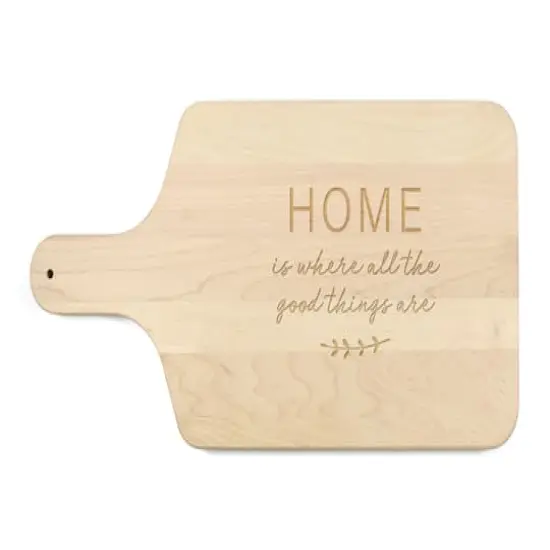 17" Home is Where the Good Things Are Maple Paddle Cutting Board {1}