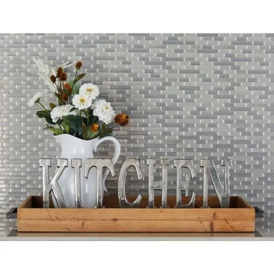 Natural Brown Wood Contemporary Tray {7}