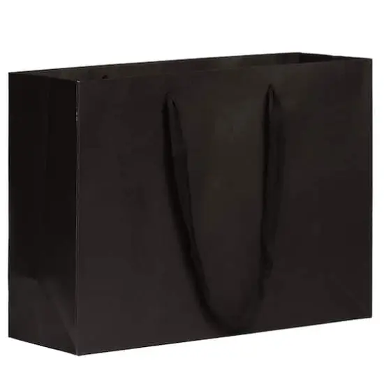 JAM Paper Extra Large Recycled Horizontal Gift Bags, 3ct. Matte Black {1}